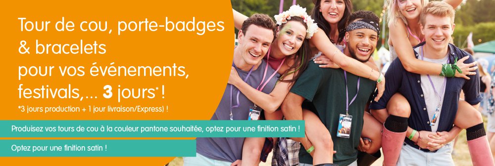 Lanyard publicitaire et tour de cou promotionnel à personnaliser Lanyard Publicitaire Personnalisé par Objets-Pubart