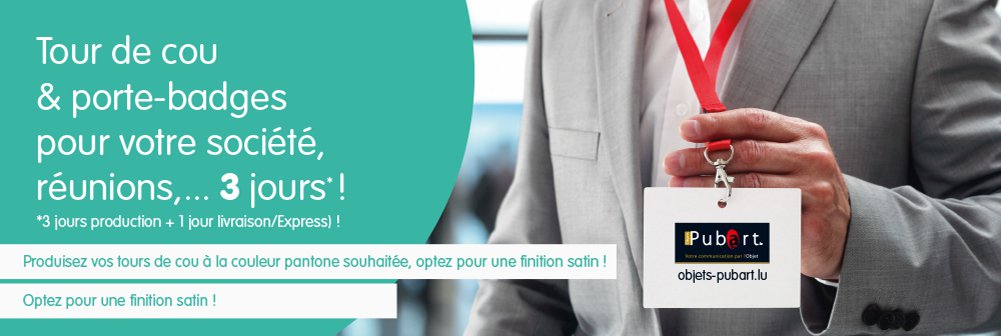 Lanyard publicitaire et tour de cou promotionnel à personnaliser Lanyard Publicitaire Personnalisé par Objets-Pubart